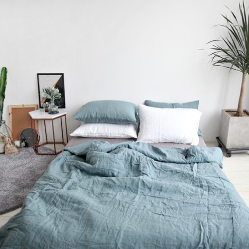 LZ 100% pure french flax linen cheap hotel bed linen