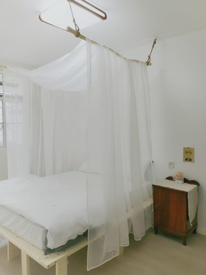 high quality white antique linen flax vintage wash bedline set