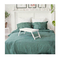 Wholesale nature linen fitted sheet flat sheet sets hotel linen beige bed sheet flat for hotel and home