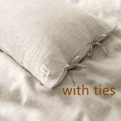 Wholesale nature linen fitted sheet flat sheet sets hotel linen beige bed sheet flat for hotel and home