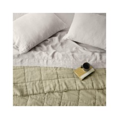 Bamboo cotton linen quilt set 100% linen fabric duvet microfiber filling comforter softened linen quilt sofa blanket