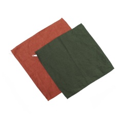 Wholesale 1cm hem Dinner Restaurant Monogram White Red Pink Linen Fabric Table Napkin