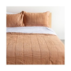Double-sided 100% pure French flax/linen summer bed quilt set/Quilting Bedspread