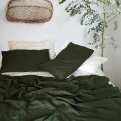 Pure Linen bedding Set 170 gsm Stone Washed Bed Sheet Set Linen Full Sheets Set 100% Stonewashed French Linen