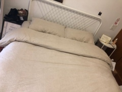 Luxury nature solid color linen sheet pillowcase and duvet cover sets bed sheets pillowcases 4pcs