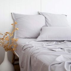 Light Grey bamboo cotton Sheets Set , Soft Cool ， Durable Natural Organic Bed Sheets