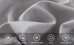 Light Grey bamboo cotton Sheets Set , Soft Cool ， Durable Natural Organic Bed Sheets