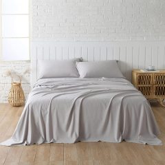 Light Grey bamboo cotton Sheets Set , Soft Cool ， Durable Natural Organic Bed Sheets