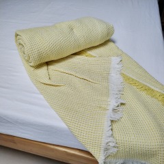 Hot Selling Wholesale Customized Soft Weave 100% Cotton Waffle Blanket