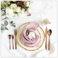 Wholesale hand embroidery napkin 100% French linen tables napkins scalloped linen napkins for wedding