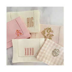 Wholesale Custom Embroidery Hemstitch Plain Table Napkin White Nature French Flax Wedding Linen Napkins for Restaurant