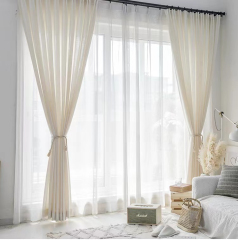 HOT Selling Wholesale 100% French Natural Flax Linen Sheer Custom Window Linen Curtains