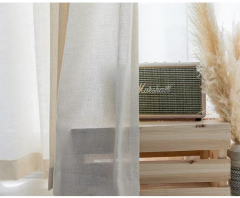 HOT Selling Wholesale 100% French Natural Flax Linen Sheer Custom Window Linen Curtains