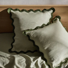 HOT Selling Wholesale 100% French Natural Flax Linen Soild Custom Shall Edge Linen Pillowcase