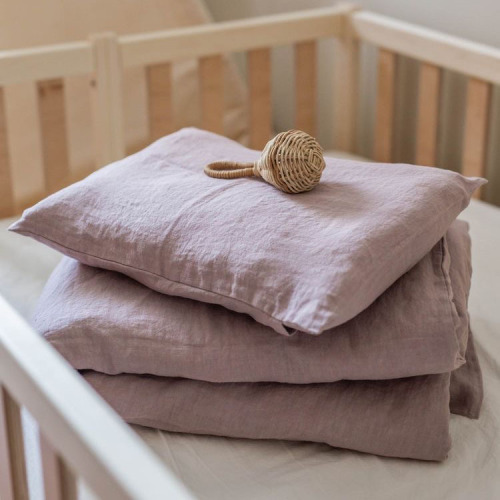 Cartoon pattern nursing quilt bed set 100% organic linen newborn baby crib bedding set wholesale