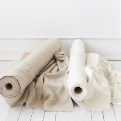 HOT Selling Wholesale 90-400 Gsm Width 290cm 100% French Natural Flax Linen Fabric