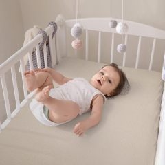 Customized protector Mini Baby Bed Sheet Breathable Organic Cotton Fitted Muslin Baby Crib Sheets
