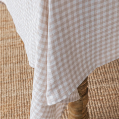 Wholesale custom luxury table decoration dinner tablecloth check plaid linen tablecloth
