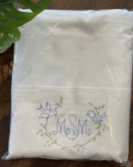 Wholesale Customized Linen Cotton Bamboo Hemp Fabric Embroidery Pillowcase