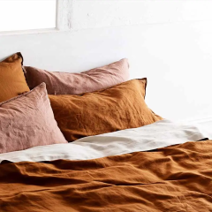 100% hemp luxury solid color bed cover bedding set customized bed hemp comforter set fitted sheet set flat sheet