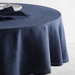 Luxury Wedding Tablecloths Square Round Solid Color Table Cloth French Linen Durable Table Cloth for Banquet
