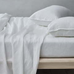 Luxury Bedding Set Twin Queen King Size Bed Linen 100% Linen Hotel Fitted Bed Sheet Flat Sheet Set