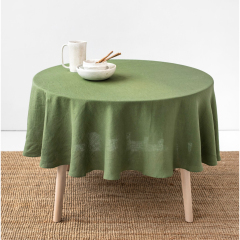 Luxury Wedding Tablecloths Square Round Solid Color Table Cloth French Linen Durable Table Cloth for Banquet