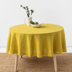 Luxury Wedding Tablecloths Square Round Solid Color Table Cloth French Linen Durable Table Cloth for Banquet