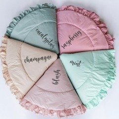 Round Quilting Cotton Baby Play Mat For Child Crawling Baby Carpet Mat Sleeping Mat For Kids
