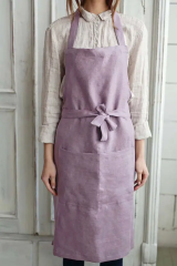 Cheap price natural french linen kitchen apron cooking 100% linen kitchen apron