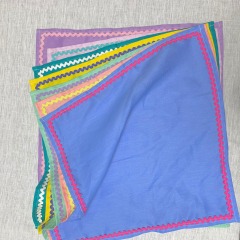 Wholesale Customized Tropical Peach Pure Flax Linen Wavy Napkin