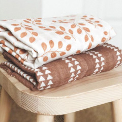 Muslin Baby Blanket 2 Layer OPP Bag Baby Swaddle Wrap High Quality and Cheap Organic Cotton 40 100% Cotton Sleeping 300pcs