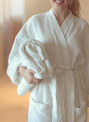 High Quality Luxurious Soft Men And Woman Organic Bamboo Bathrobe Breathable Bath Robe
