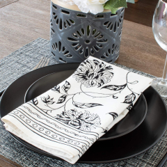 Wholesale And Custom Dinner Printed Cotton Linen Table Napkins