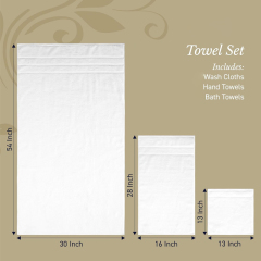 5 star hotel towels white custom logo bathroom linen 100% cotton face hand bath hotel towel set