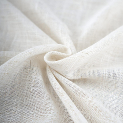 Linen Beige Curtains 84 Inches Long for Living Room Rod Pocket Back Tab Light Filtering Window Drapes Rope