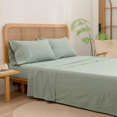 wholesale customization 100% Biodegradable Flax French linen 100% linen duvet cover sets pure linen bed sheet bedding set