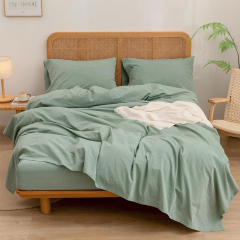wholesale customization 100% Biodegradable Flax French linen 100% linen duvet cover sets pure linen bed sheet bedding set