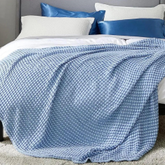 Bamboo Bed Blanket Soft Waffle Throw Blanket 100% Natural Queen king Size Blanket