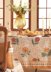 Custom Eco Friendly Kitchen Cloth Dinner Linen Tablecloth Printed Tablecloth