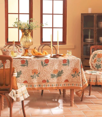 Custom Eco Friendly Kitchen Cloth Dinner Linen Tablecloth Printed Tablecloth