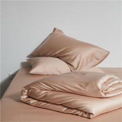 Wholesale Super Soft 4pcs Solid Grey Cooling 100% Bamboo Fiber Hotel Use Bed Duvet Pillow Fitted Sheets Set 300TC