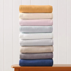 LY-Four Seasons Towel Blanket Adult Bamboo Fiber Office Sewage Cold Silk Cover Double air Condition Blanket 2*2.3m Macaron Color
