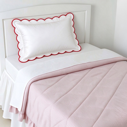 Personalized Scalloped Name Pillow, Custom Baby Nursery Decor, Heirloom Keepsake Gift