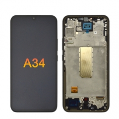 Wholesale Replacement Lcd for Samsung Galaxy A34 Touch Screen Display Digitizer Assembly with Frame