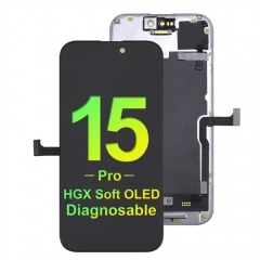for iPhone 15 Pro HGX Diagnosable OLED Soft Screen Lcd Display