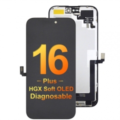 for iPhone 16 Plus HGX Diagnosable OLED Soft Screen Lcd Display