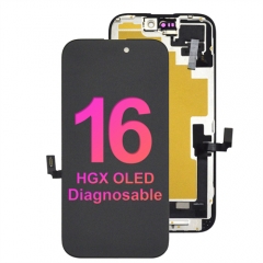 for iPhone 16 HGX Diagnosable OLED Soft Screen Lcd Display