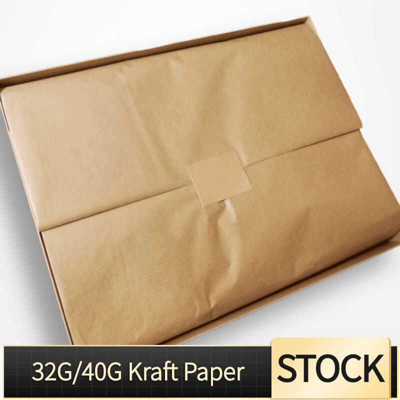 Stock 32g/40g Brown Kraft Paper Gift Wrapping Paper