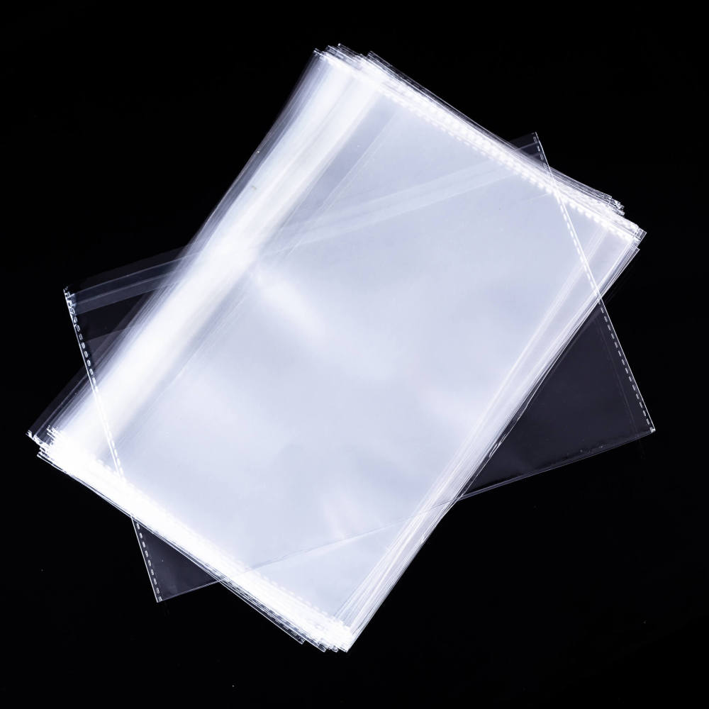 100PCS Stock Transparent Opp Bag Side Opening